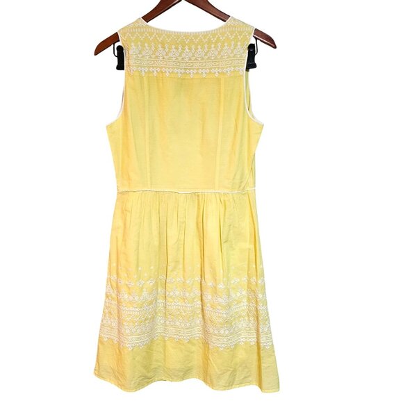 Vineyard Vines Buttercream Yellow  Embroidered Easter Spring  Mini Dress 6 - Picture 8 of 16